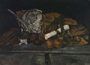 Cezanne's Accessories still life with philippe solari's Medallion Paul Cezanne